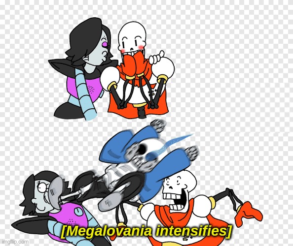 Non-canon ships be like: | [Megalovania intensifies] | image tagged in funny memes,funny,undertale,memes | made w/ Imgflip meme maker