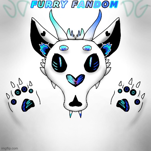 Look at this thing i made in IbisPaint x :D | image tagged in the furry fandom | made w/ Imgflip meme maker
