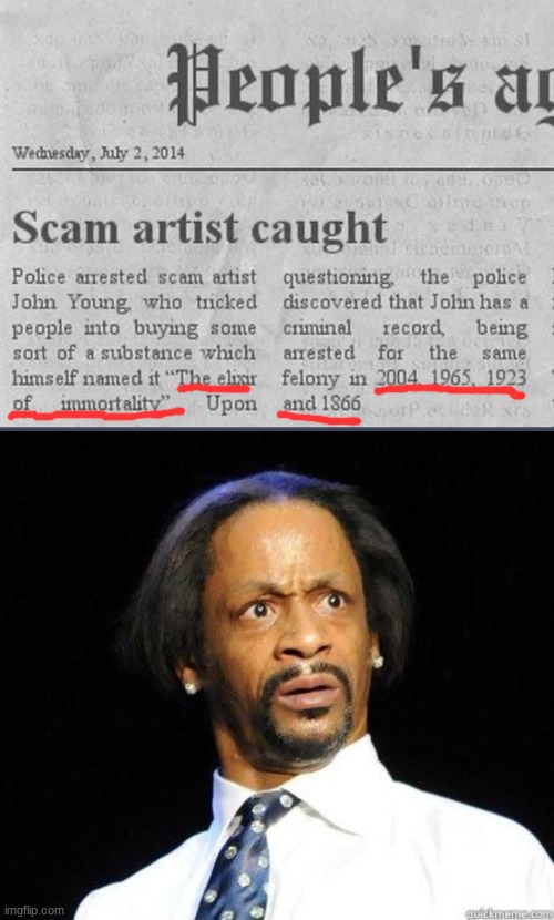 I don't think that elixr was a scam. | image tagged in katt williams wtf meme | made w/ Imgflip meme maker