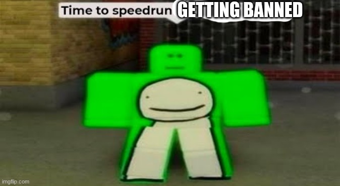 Time To Speedrun Domestic Violence | GETTING BANNED | image tagged in time to speedrun domestic violence | made w/ Imgflip meme maker