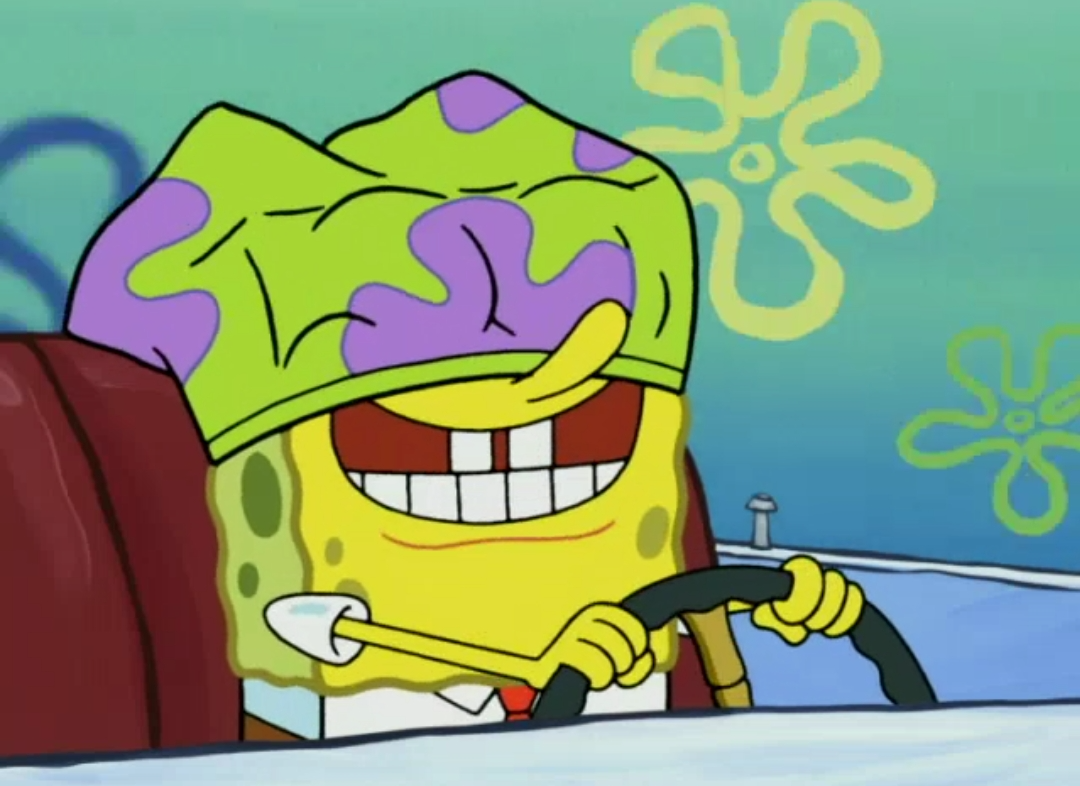 Me: look under there Underwear? - SpongeBob Grin Meme Generator