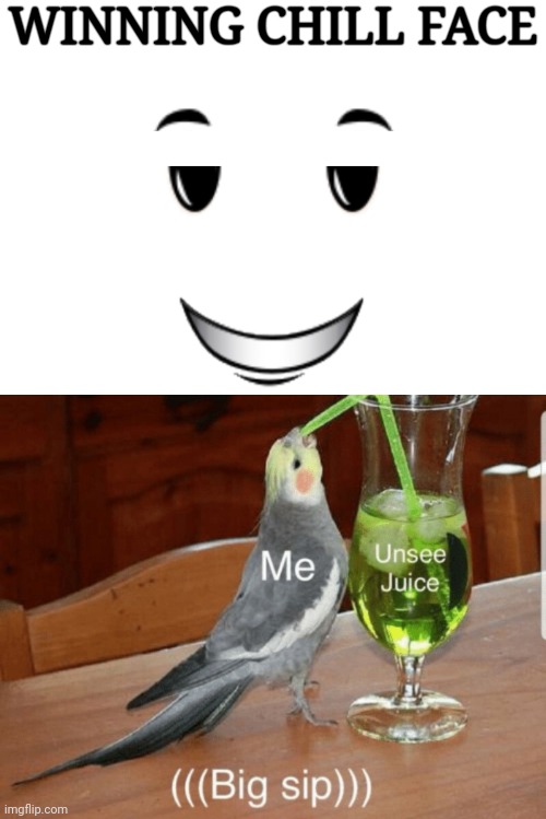 WINNING CHILL FACE | WINNING CHILL FACE | image tagged in winning chill face,unsee juice,roblox,cursed image,roblox meme | made w/ Imgflip meme maker