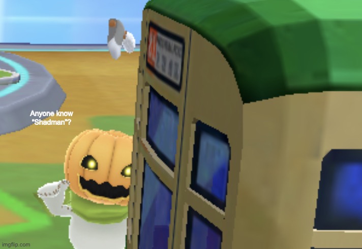 Spoopy Pumpkinmon | Anyone know “Shadman”? | image tagged in spoopy pumpkinmon | made w/ Imgflip meme maker