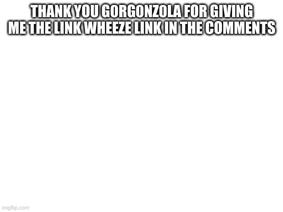 Blank White Template | THANK YOU G0RG0NZ0LA FOR GIVING ME THE LINK WHEEZE LINK IN THE COMMENTS | image tagged in blank white template | made w/ Imgflip meme maker