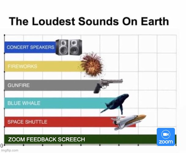 Virtual Environment | ZOOM FEEDBACK SCREECH | image tagged in the loudest sounds on earth | made w/ Imgflip meme maker