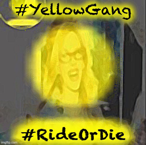 Kylie Yellow gang ride or die Blank Meme Template