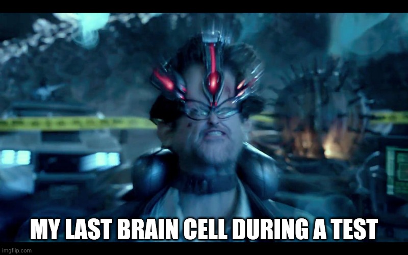 Pacific Rim mind | MY LAST BRAIN CELL DURING A TEST | image tagged in pacific rim mind | made w/ Imgflip meme maker