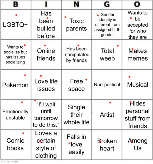 I- did a lot- | image tagged in jer-sama's bingo | made w/ Imgflip meme maker