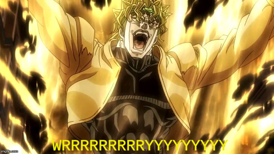 WRRRRRRRRYYYYYYYYYYYYYYYYYYYY | WRRRRRRRRRYYYYYYYYY | image tagged in za warudo,wrryryyy | made w/ Imgflip meme maker