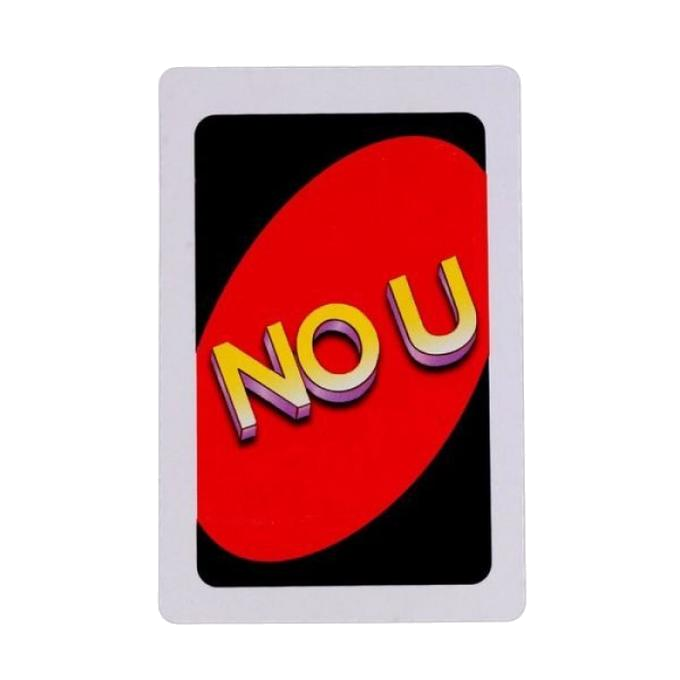 NO U uno card Blank Meme Template