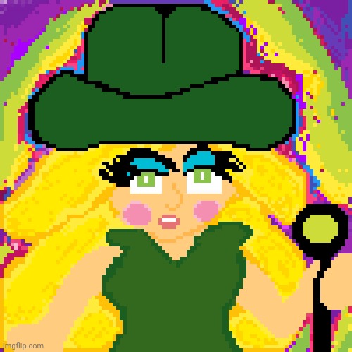 My made-up artwork of the lady with the wand | image tagged in artwork,art,drawings,drawing | made w/ Imgflip meme maker