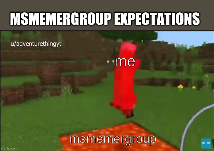 suicide fox | MSMEMERGROUP EXPECTATIONS; me; msmemergroup | image tagged in suicide fox | made w/ Imgflip meme maker