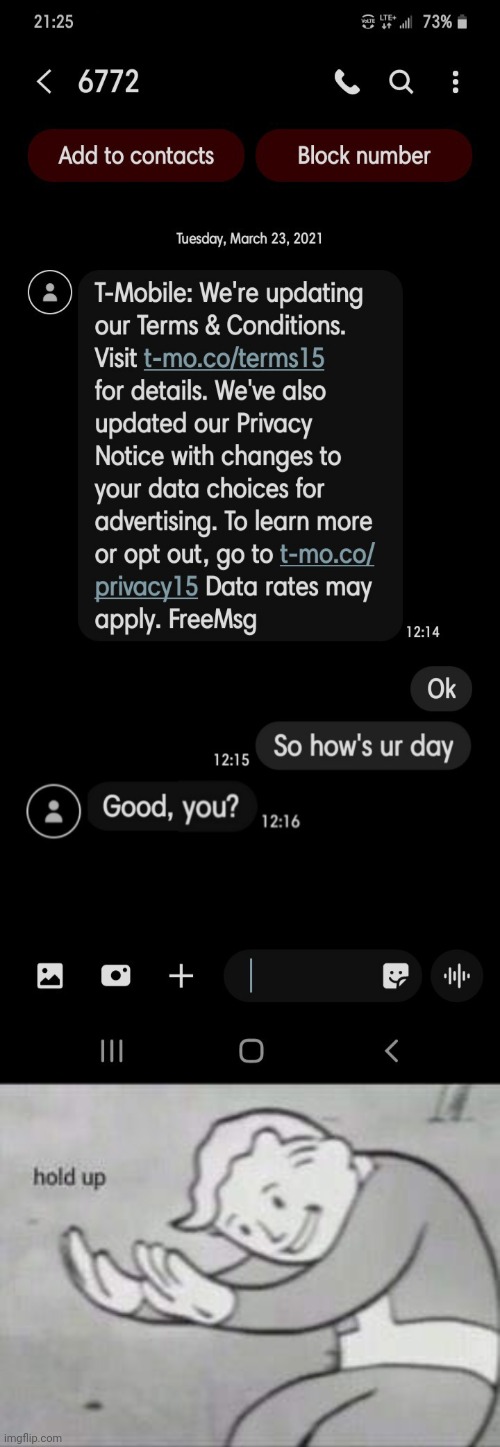 Da what now??? | image tagged in fallout hold up,memes,i see u see the tags,y u look at them | made w/ Imgflip meme maker