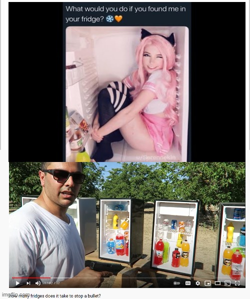 What would you do?, Belle Delphine in a Fridge