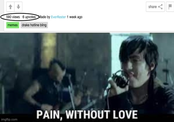 Pain without love | image tagged in pain,no upvotes | made w/ Imgflip meme maker