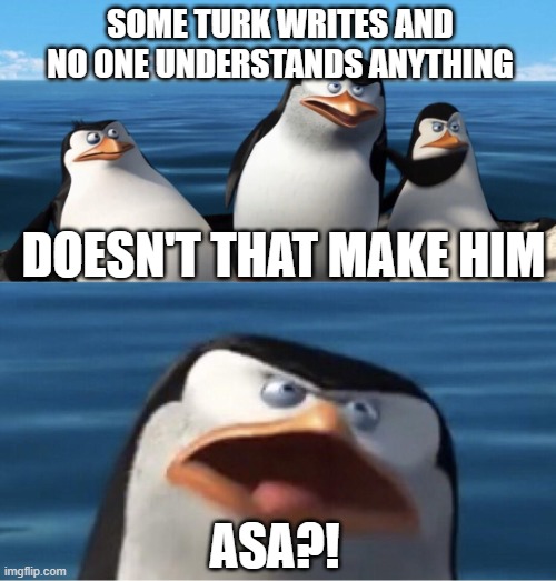 Wouldn't that make you | SOME TURK WRITES AND NO ONE UNDERSTANDS ANYTHING; DOESN'T THAT MAKE HIM; ASA?! | image tagged in wouldn't that make you | made w/ Imgflip meme maker