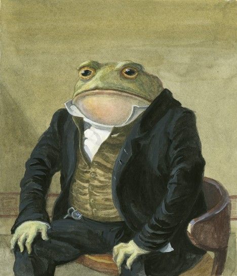 frog gentleman portrait Blank Meme Template