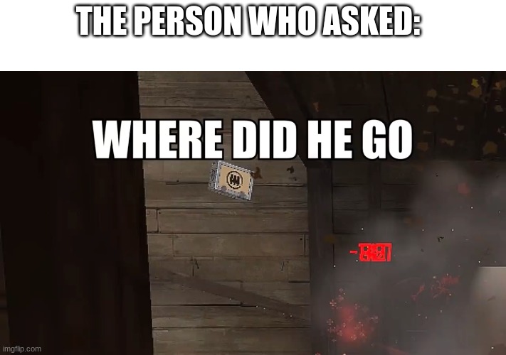 the person who asked, where did he go? | THE PERSON WHO ASKED: | image tagged in lazypurple where did he go | made w/ Imgflip meme maker
