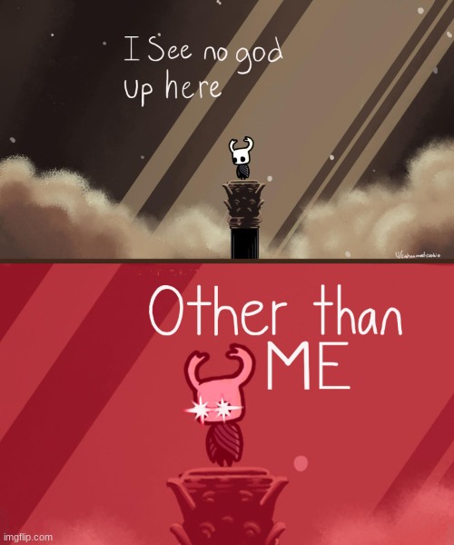 Hollow Knight | image tagged in hollow knight,funny,fun,meme,god | made w/ Imgflip meme maker