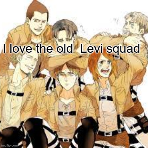 can we point out Levi and Eren | I love the old  Levi squad | image tagged in aot,anime meme | made w/ Imgflip meme maker