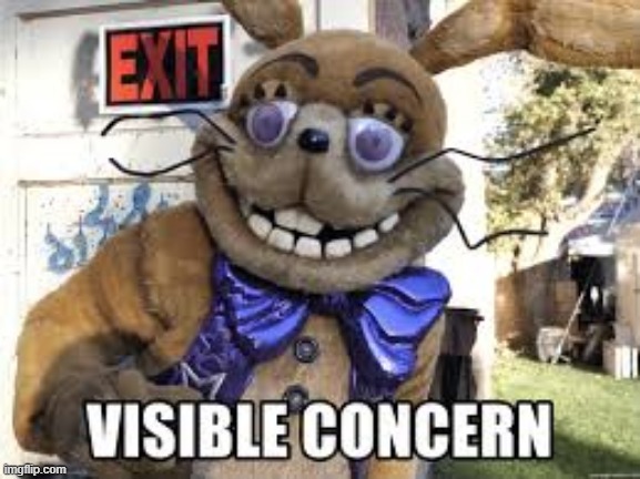 Glitchtrap Visible Concern | image tagged in glitchtrap visible concern | made w/ Imgflip meme maker