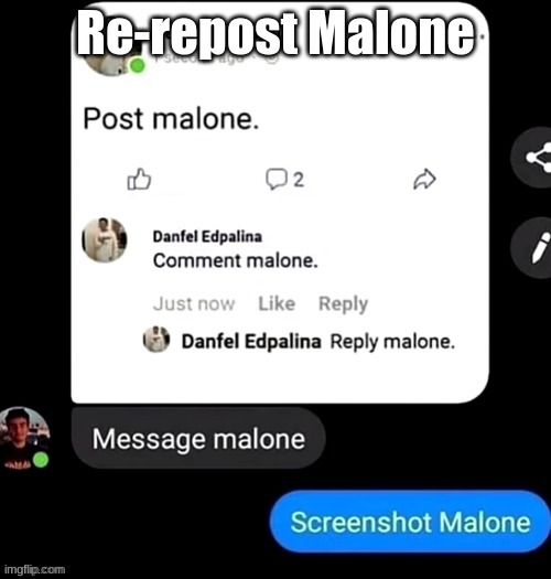 Re-repost Malone | image tagged in memes,repost | made w/ Imgflip meme maker