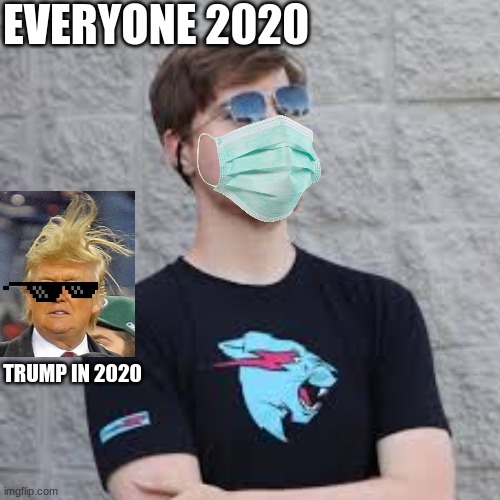mrbeast | EVERYONE 2020; TRUMP IN 2020 | image tagged in mrbeast | made w/ Imgflip meme maker