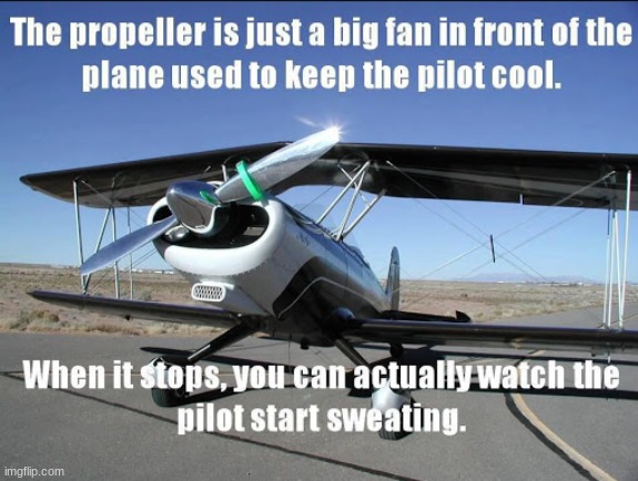 propeller | image tagged in airplane | made w/ Imgflip meme maker