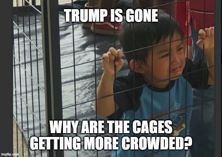 This is because Biden is such a nice guy | TRUMP IS GONE; WHY ARE THE CAGES GETTING MORE CROWDED? | image tagged in kids in cages | made w/ Imgflip meme maker