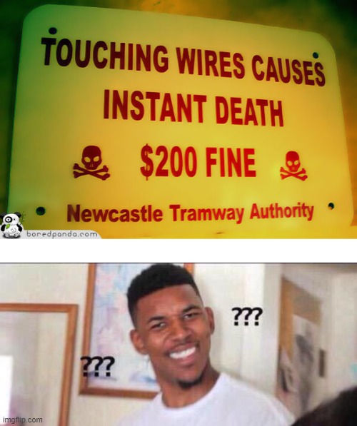 Make sure to collect your fine after you die! | image tagged in black guy confused | made w/ Imgflip meme maker