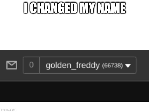 i did :) |  I CHANGED MY NAME | image tagged in blank white template | made w/ Imgflip meme maker