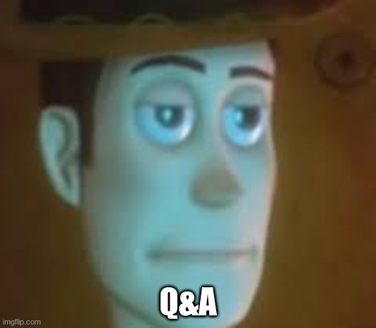 disappointed woody | Q&A | image tagged in disappointed woody | made w/ Imgflip meme maker