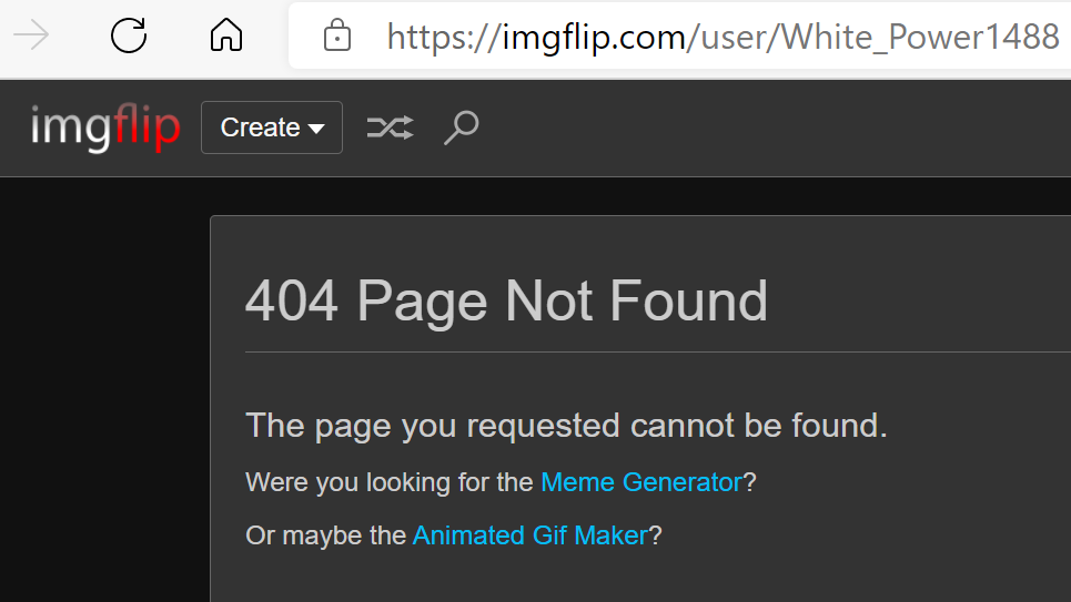 White_Power1488 404'd Blank Meme Template