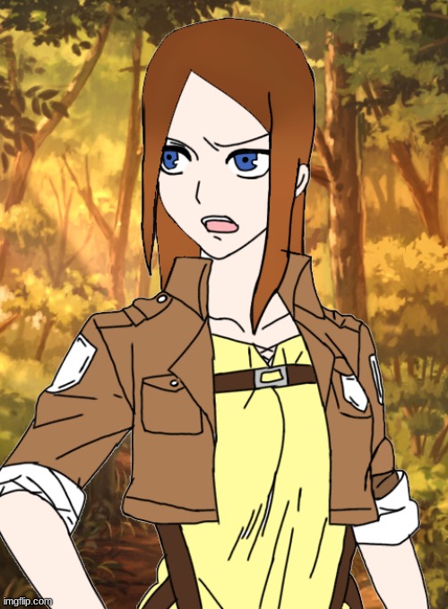 I totally didn't just draw myself in Attack on Titan- | made w/ Imgflip meme maker