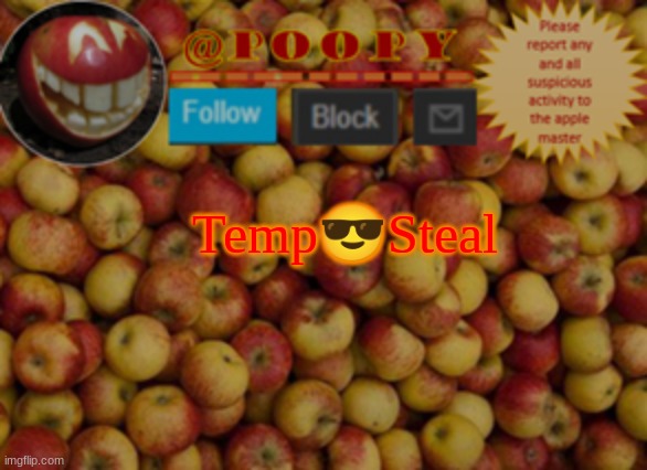 poopy | Temp😎Steal | image tagged in poopy | made w/ Imgflip meme maker