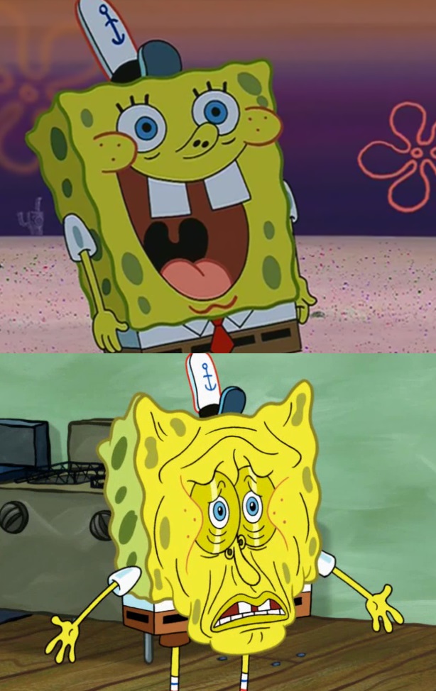 New Sponge, Old Sponge Blank Meme Template