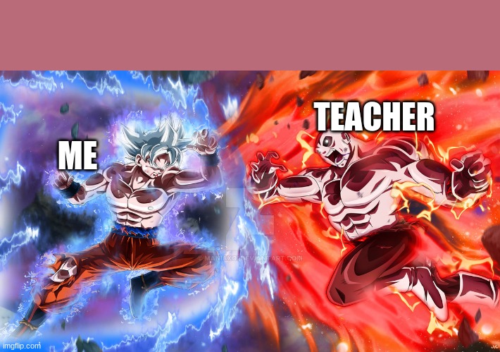 versus | TEACHER; ME | image tagged in versus | made w/ Imgflip meme maker