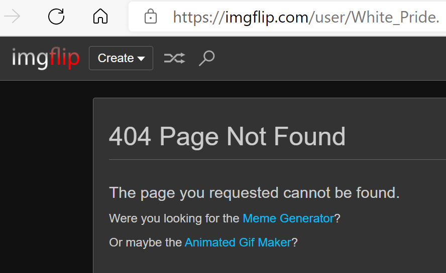 White_Pride. 404'd Blank Meme Template