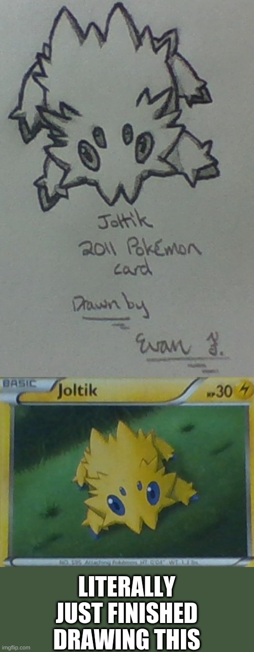 Joltik drawing | LITERALLY JUST FINISHED DRAWING THIS | image tagged in art,pokemon,drawing | made w/ Imgflip meme maker