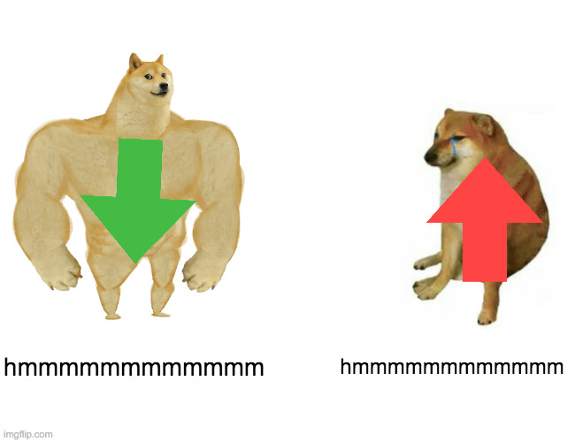 hmmmm | hmmmmmmmmmmmm; hmmmmmmmmmmmm | image tagged in memes,buff doge vs cheems | made w/ Imgflip meme maker