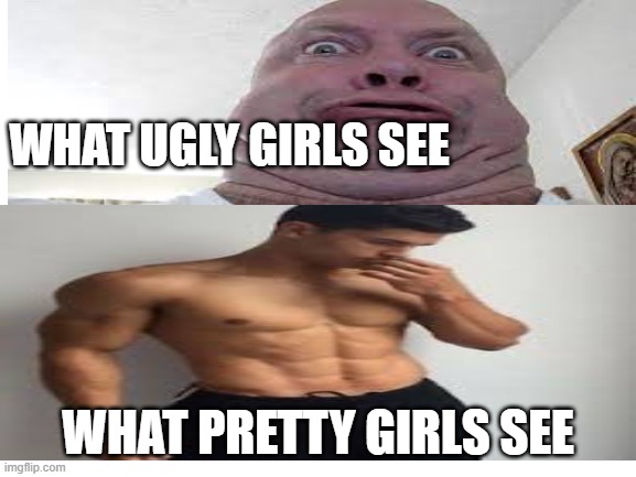 What Ugly/Avg. Dudes see Vs. Good Looking Men - Imgflip