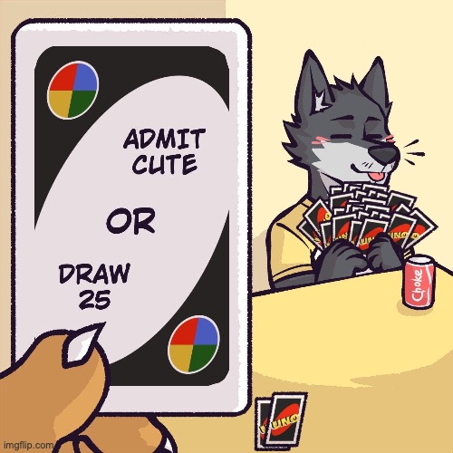 furry cute | image tagged in furries,uno draw 25 cards | made w/ Imgflip meme maker