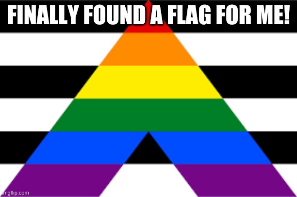 straight ally flag | FINALLY FOUND A FLAG FOR ME! | made w/ Imgflip meme maker