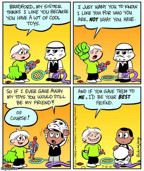 Nice try... | image tagged in funny,comics,kids,toys | made w/ Imgflip meme maker