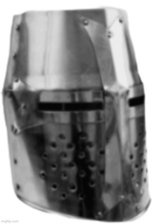 Transparent Crusader Helmet | image tagged in transparent crusader helmet | made w/ Imgflip meme maker