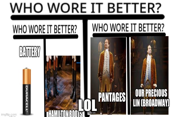 HAhahahahahah | LOL | image tagged in who wore it better | made w/ Imgflip meme maker