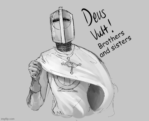Deus Vult | Brothers and sisters | image tagged in deus vult | made w/ Imgflip meme maker