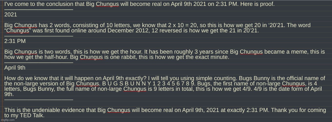 big chungus will become real | image tagged in memes,big chungus | made w/ Imgflip meme maker