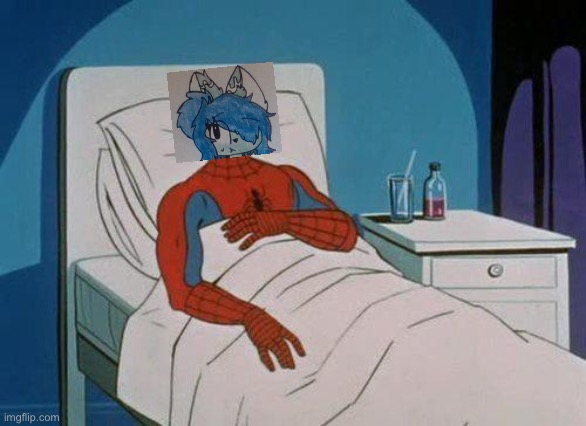 Diamond’s in a hospital bed now.. after what happened in the hunger games | image tagged in memes,spiderman hospital,spiderman | made w/ Imgflip meme maker