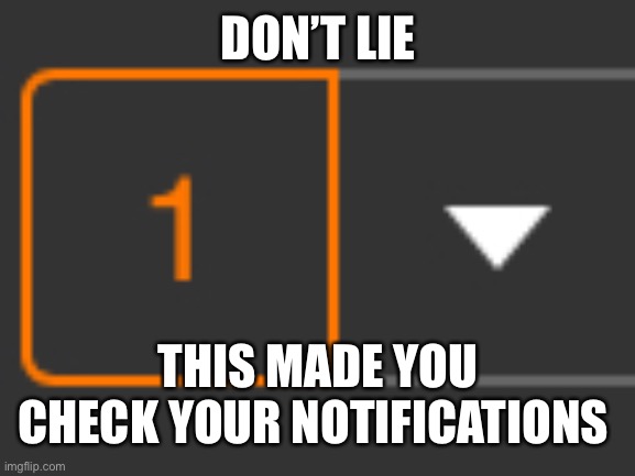 Look up | DON’T LIE; THIS MADE YOU CHECK YOUR NOTIFICATIONS | image tagged in notifications | made w/ Imgflip meme maker